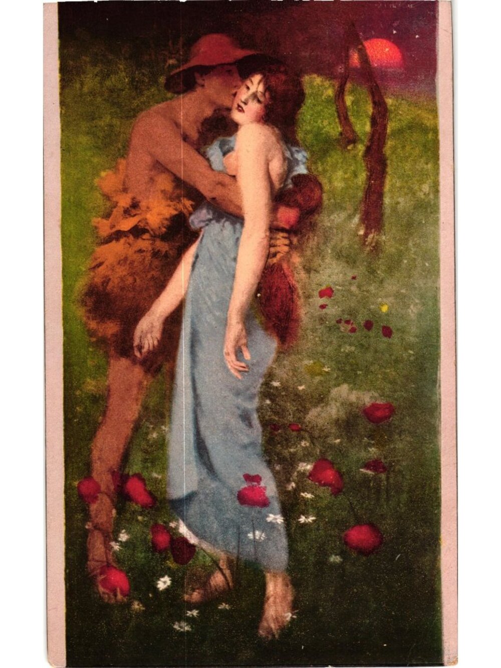 An Idyll By Greiffenhagen Postcard 1900s Famous Art Walker Gallery  Printed UK